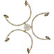 Cambay 6 Light 25 inch White Gold Chandelier Ceiling Light